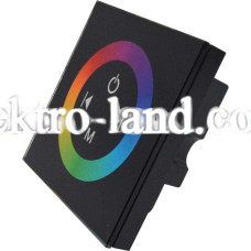 RGB Контроллер с клеммами черный 12A DC12-24V - Сенсорная панель 4 кнопки